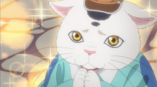 White cat hat blue shirt - its chest free wallpaper for desktop