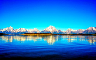 Lake mountains blue sky clouds 17 - a blue sky above free wallpaper for desktop