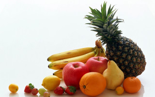 Fruit pile white table pineapple 5 - a white table next free wallpaper