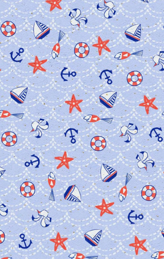 Blue background red white stars - ocean free wallpaper for mobile