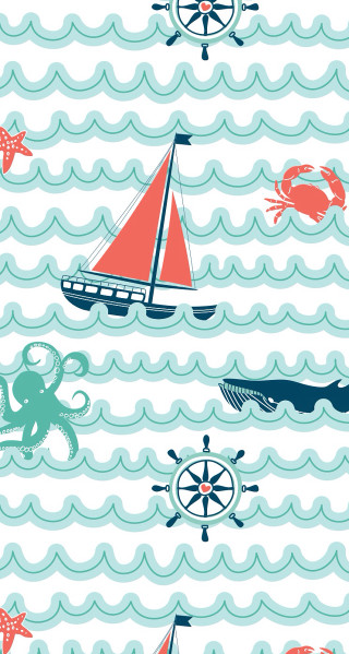 Blue red boat octopus white - octopus free wallpaper for mobile