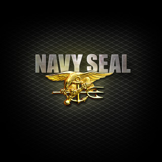Navy seal logo gold eagle - dark background free wallpaper for tablet