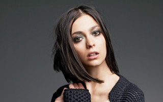 Woman black sweater white shirt - a black sweater free wallpaper for desktop