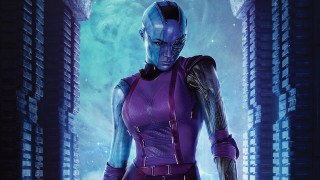 Woman purple outfit city tall - nebula free wallpaper
