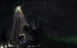 Man standing cave flashlight hand - a flashlight free wallpaper