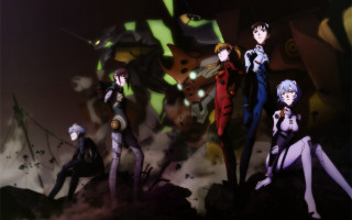 Anime characters giant object sky - a group of anime characters free wallpaper for desktop