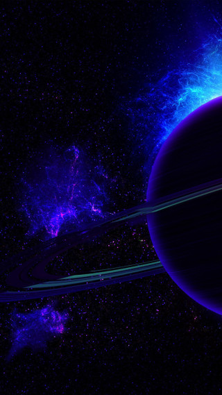 Blue purple space large object - free sci-fi wallpaper for mobile