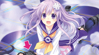 Anime girl long hair purple 4 - a purple outfit free wallpaper for desktop