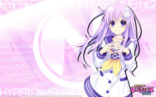 Anime girl purple hair camera - a camera free wallpaper for desktop