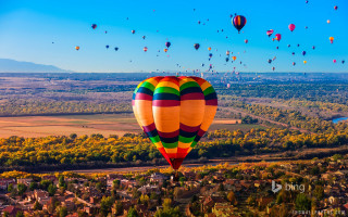 Hot air balloons city blue - hot air balloon free wallpaper for desktop