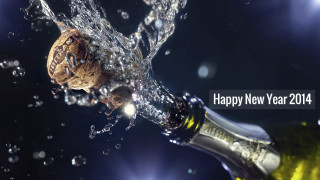 Champagne pour water happy new - a happy new year free wallpaper