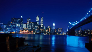 City skyline night bridge river 14 - night free wallpaper for desktop