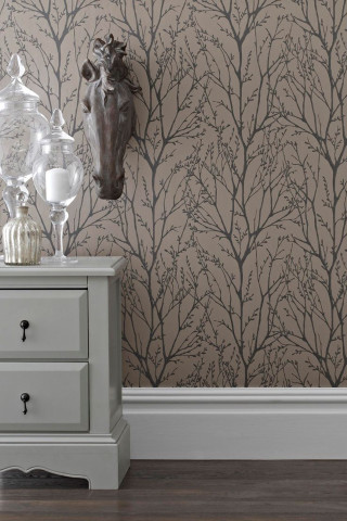 White dresser vase wallpapered wall - a white dresser free wallpaper