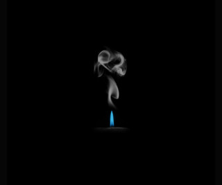 Blue candle smoke black background - candle free wallpaper for desktop
