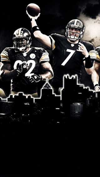 Football players city skyline dark 2 - charles alston free wallpaper