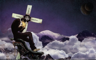 Man motorcycle cross skull head - a cross free wallpaper