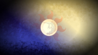 Full moon blue background yellow - shining free wallpaper