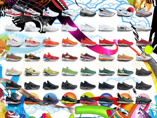 Shoe collage sky clouds rainbow - a collage free wallpaper