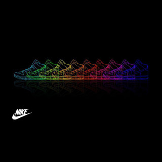 Rainbow nike shoe black background - the middle free wallpaper for tablet