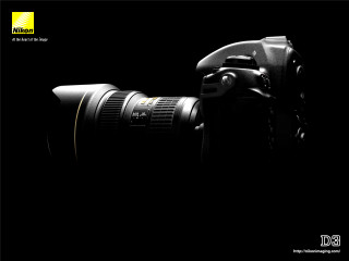 Camera lens black yellow logo - nikon free wallpaper