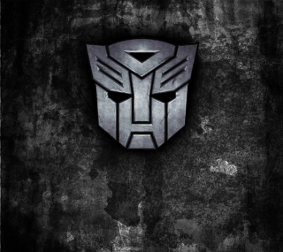 Black white robot logo grungy - free minimalism wallpaper for tablet