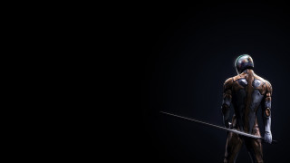 Futuristic man suit sword camera 2 - unreal engine 5 quality free wallpaper