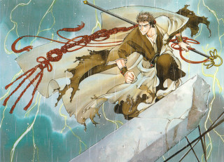 Man sword whip rock rain - yukito kishiro free wallpaper