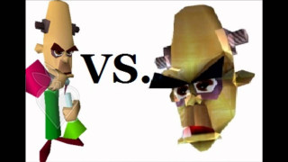 Cartoon character face each side - a face free wallpaper