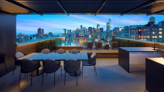 Dining room city night view - dining free wallpaper for desktop