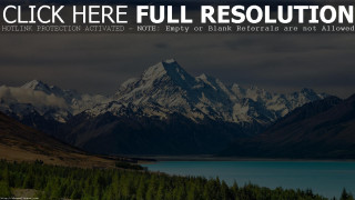 Mountain lake trees dark sky - a dark sky above free wallpaper