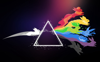 Triangle rainbow bird flying over 4 - epic composition free wallpaper for desktop