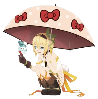 Woman umbrella cat mouse hand - a cat free wallpaper for tablet