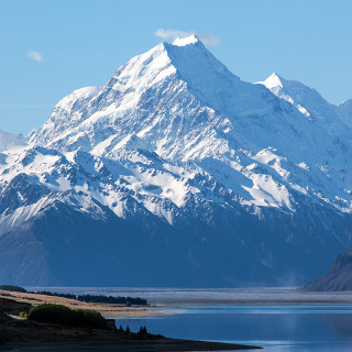 Mountain lake blue sky clouds 7 - free mountains wallpaper for tablet