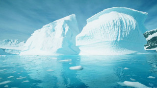 Iceberg ocean blue sky ice - a blue sky above free wallpaper