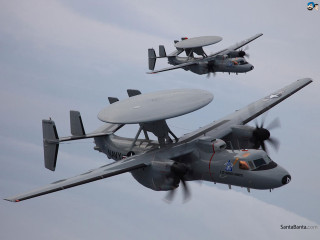 Two planes flying sky propellers 2 - a propeller free wallpaper