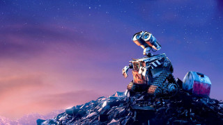 Robot pile rubble sky suitcase - top of a pile free wallpaper