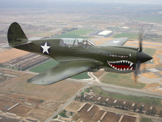 Fighter jet shark mouth cityscape - elbridge ayer burbank free wallpaper