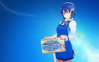 Woman blue dress holding sign - a blue dress holding free wallpaper