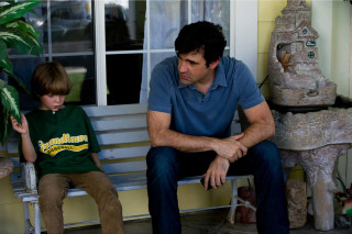 Man boy bench house plant - outside free wallpaper