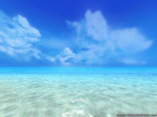 Blue sky clouds water sandy - ocean free wallpaper