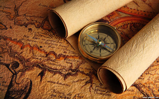 Compass scroll world map background - pathfinder free wallpaper