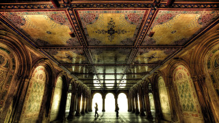 Intricate ceiling golden red digital - a ceiling free wallpaper