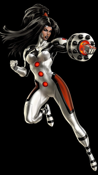 Woman red white suit light - panfuturism free wallpaper for mobile