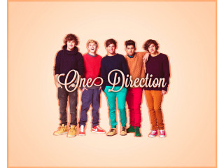 Young men group one direction - colourful free wallpaper
