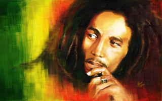 Man dreadlocks cigarette painting art - bob singer free wallpaper
