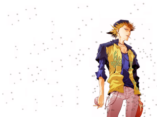 Mohawk man snowflakes white background - a mohawk free wallpaper