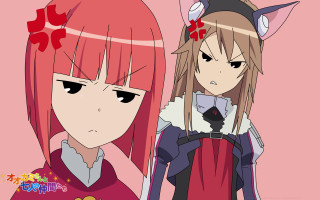 Anime red hair horns characters - perfect face free wallpaper