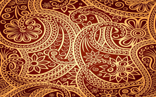 Brown yellow paisley pattern red - paisley pattern free wallpaper