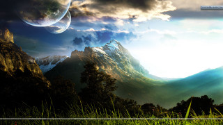 Mountain range earth view cloudy - image of a mountain range free wallpaper