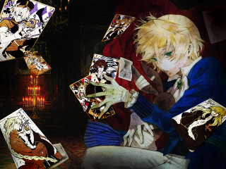 Man chair box cards demon - tarot card free wallpaper